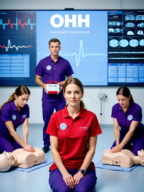 pofesionales de la salud realizando cursos online